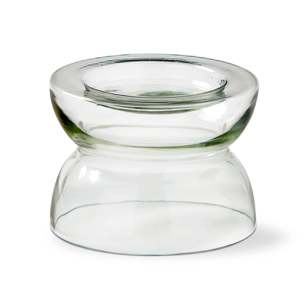 Recycled Glass Pillar Holder & Vase - Clear