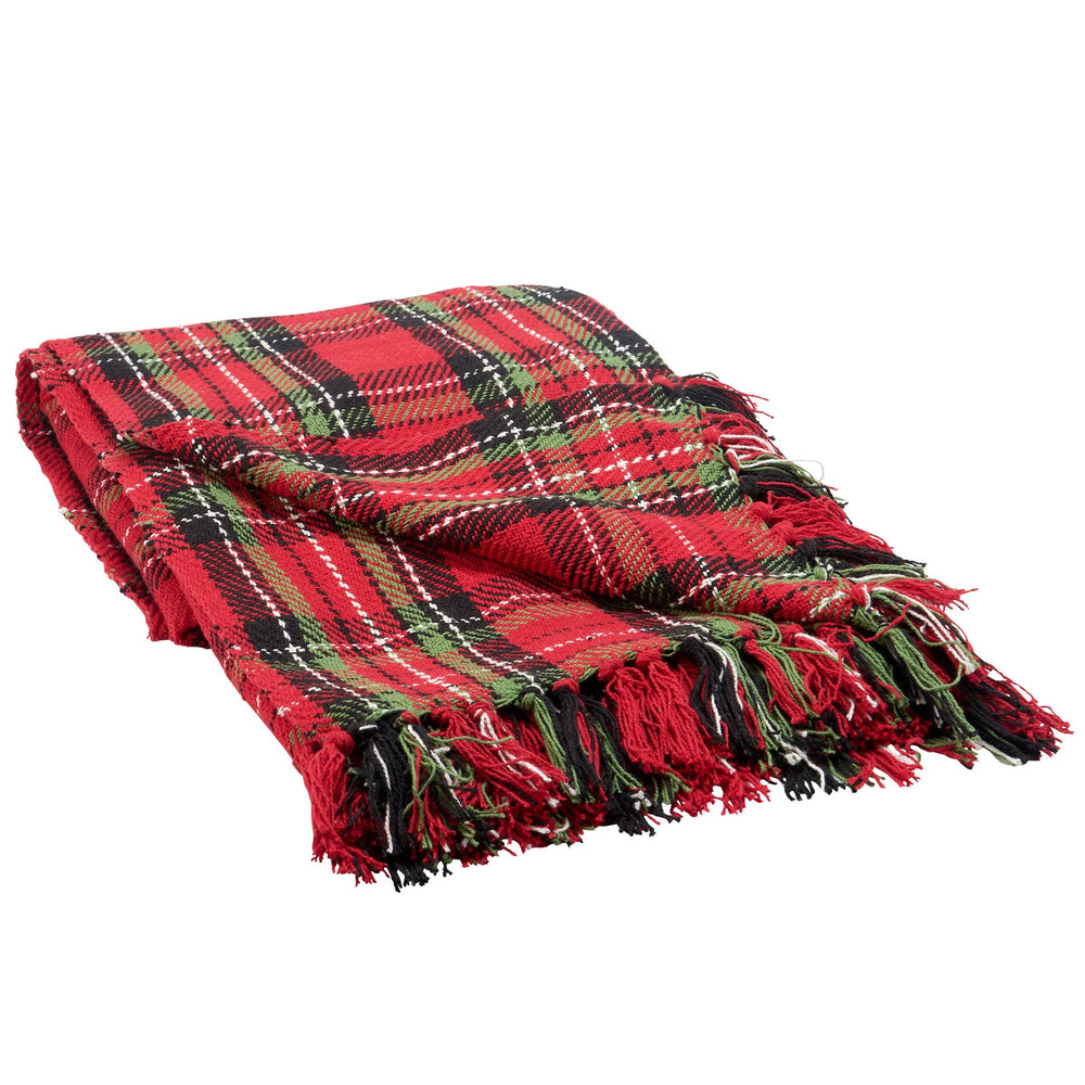 Red Plaid Throw