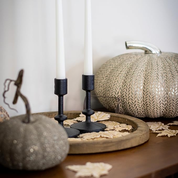 Taper Candle Holder-Black Cast Iron