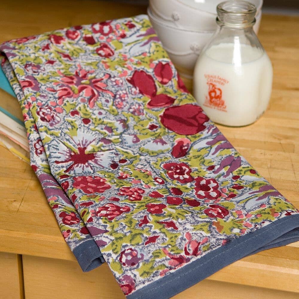 Jardin Red & Grey | Tea Towel