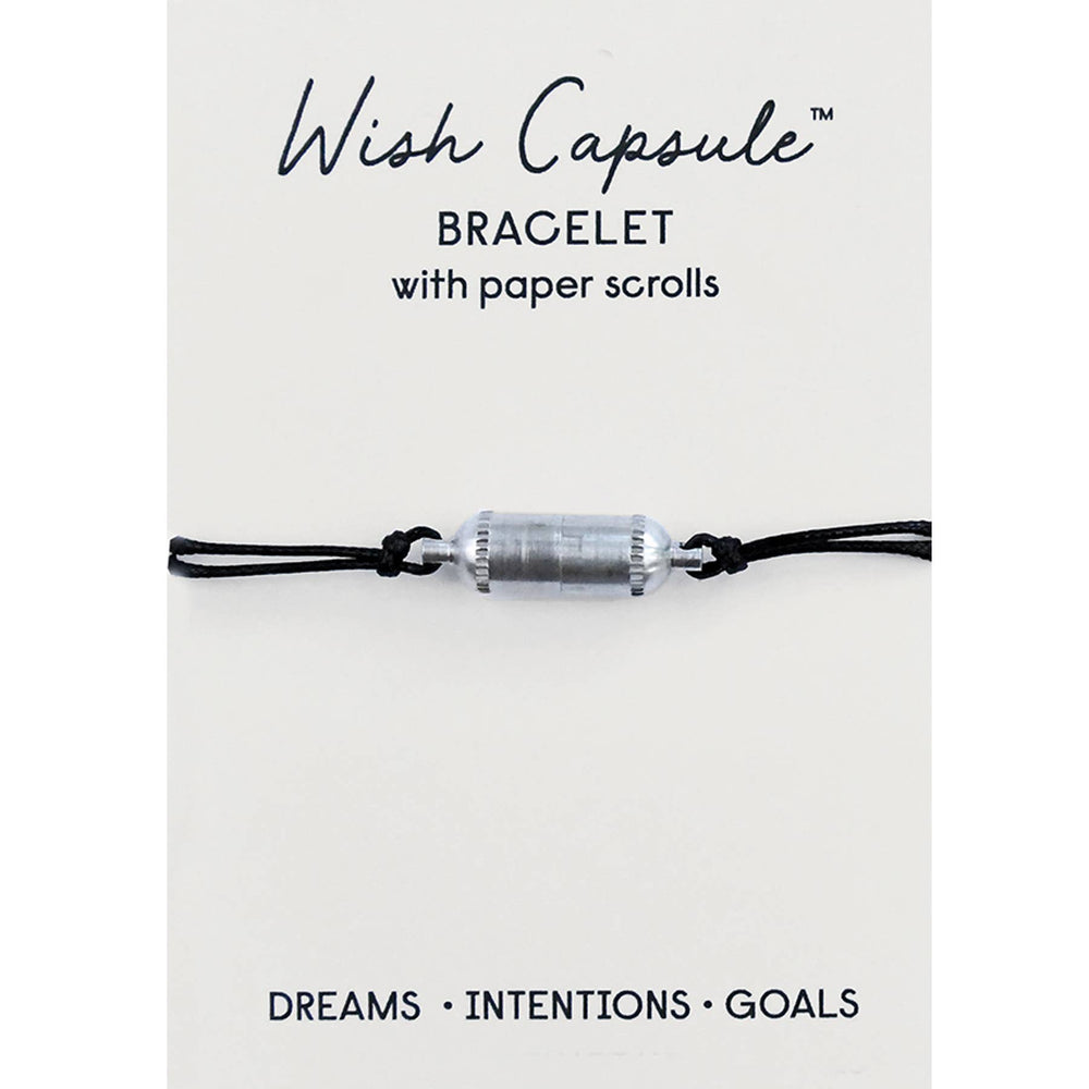 Wish Capsule Bracelet w/ 3-Paper Scrolls - Silver Capsule