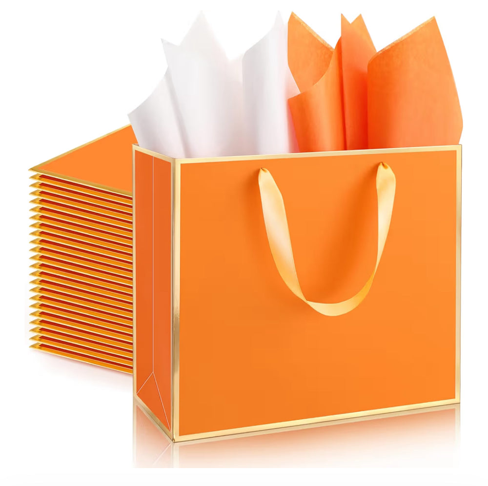 Orange gift bag