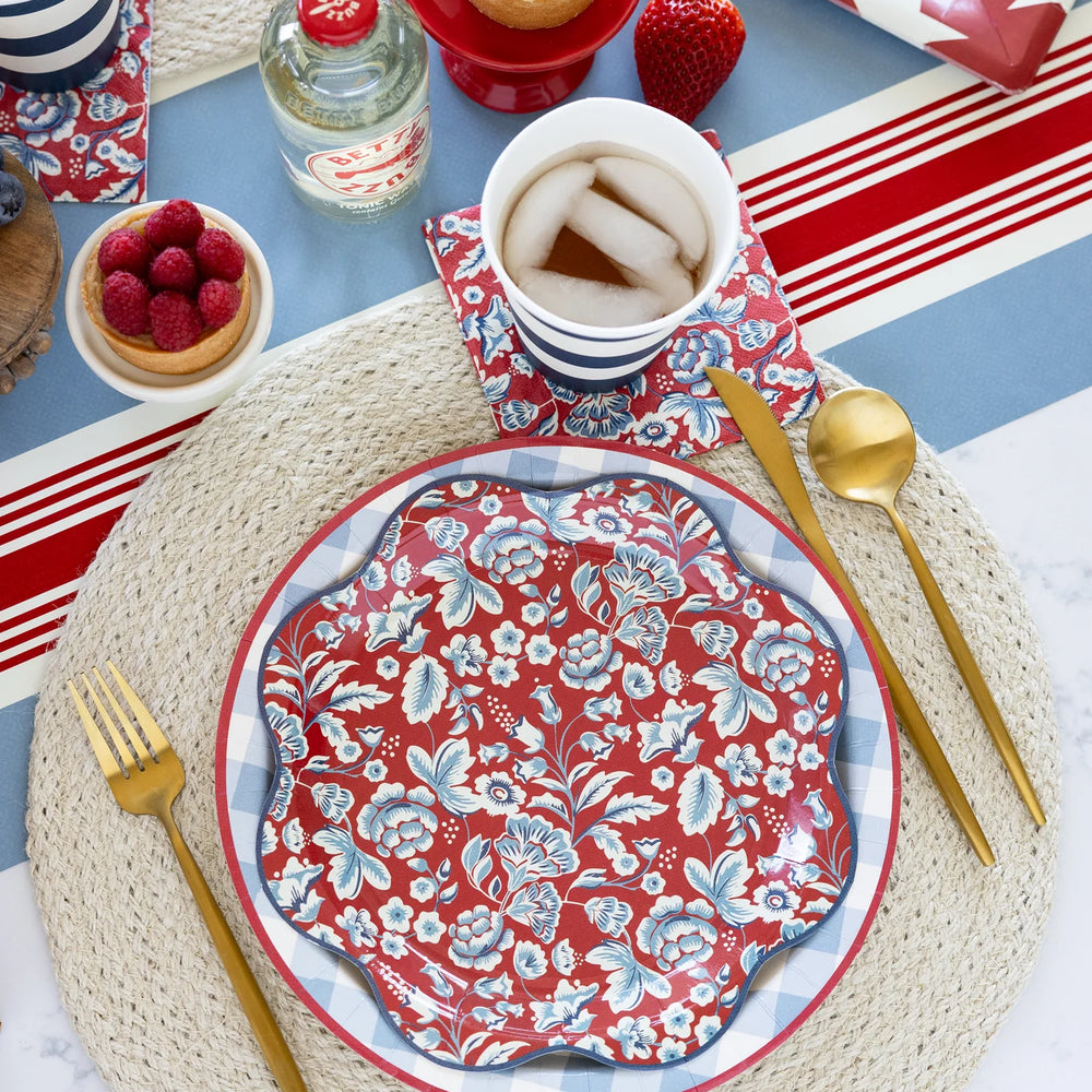 
                  
                    Hamptons Chambray Gingham Paper Plate
                  
                