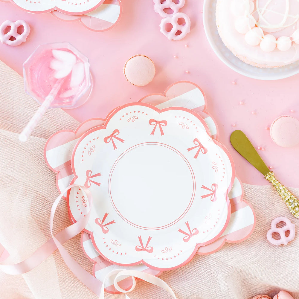 
                  
                    Pink Stripe Paper Plate
                  
                