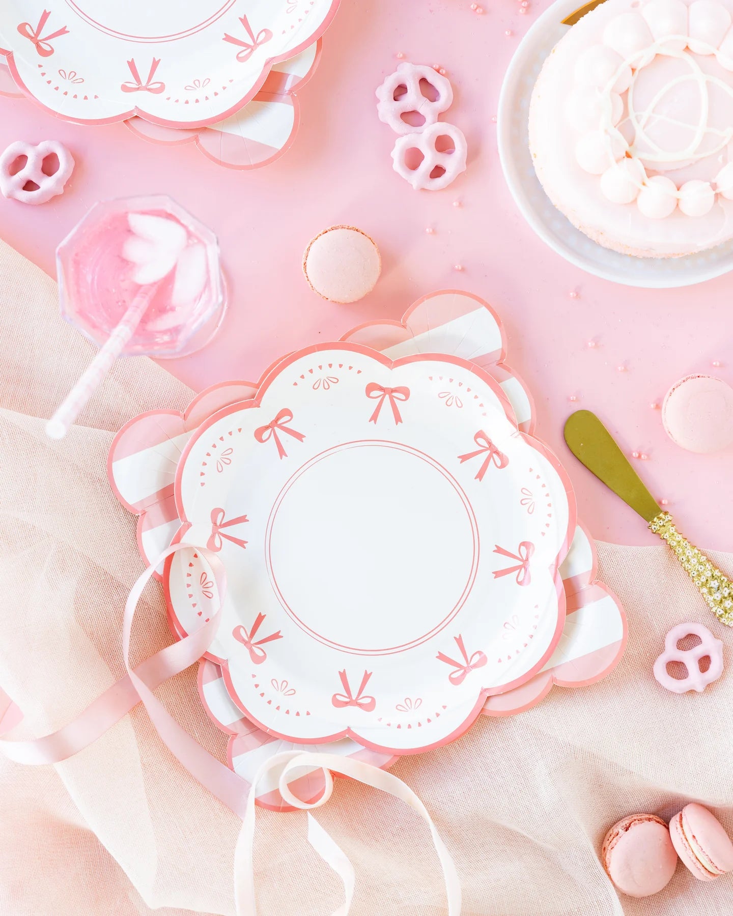 
                  
                    Pink Stripe Paper Plate
                  
                