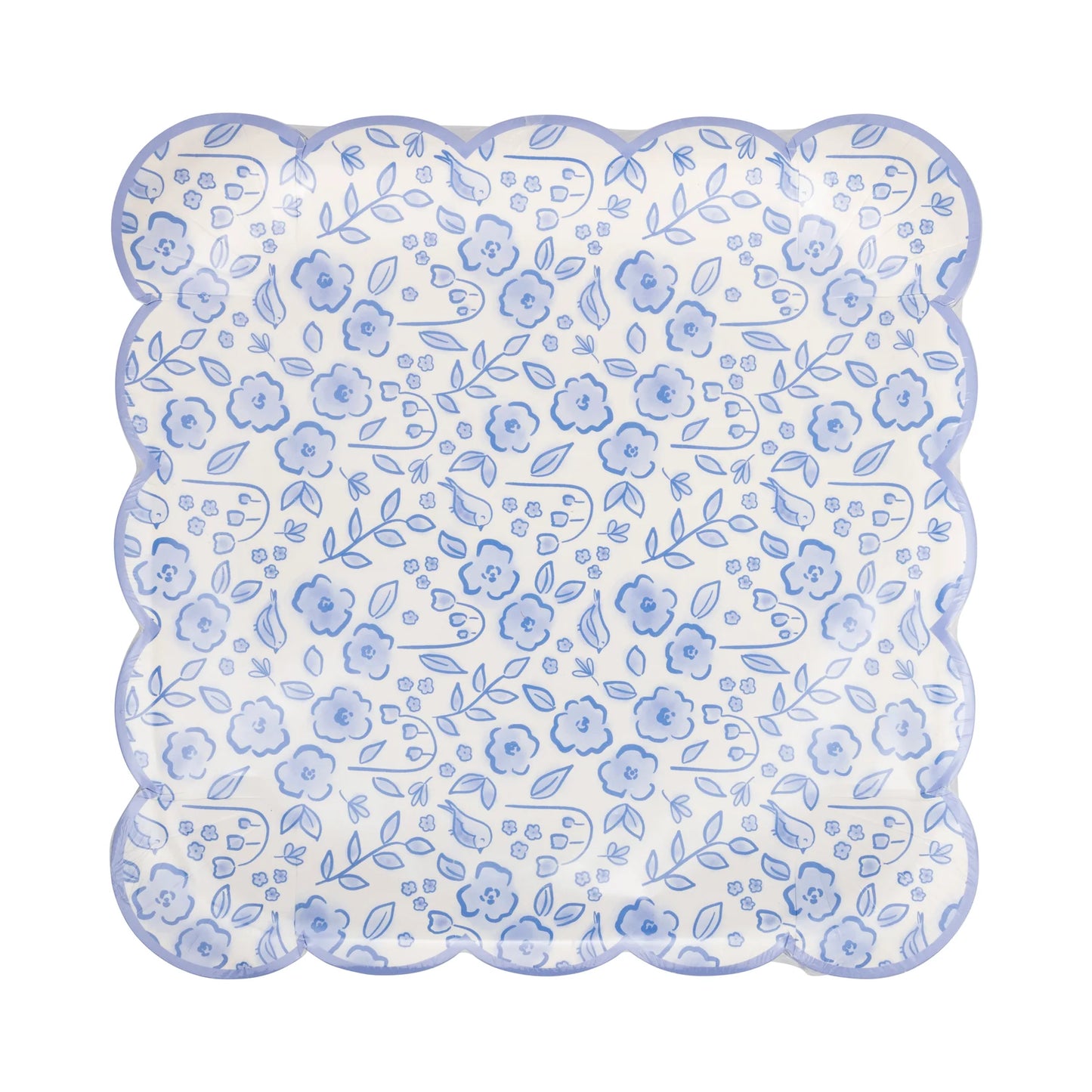 
                  
                    Blue Floral Paper Plate
                  
                