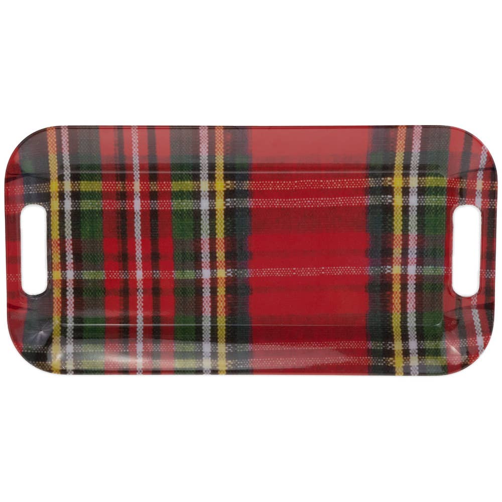 Melamine Tray Classic Check Christmas