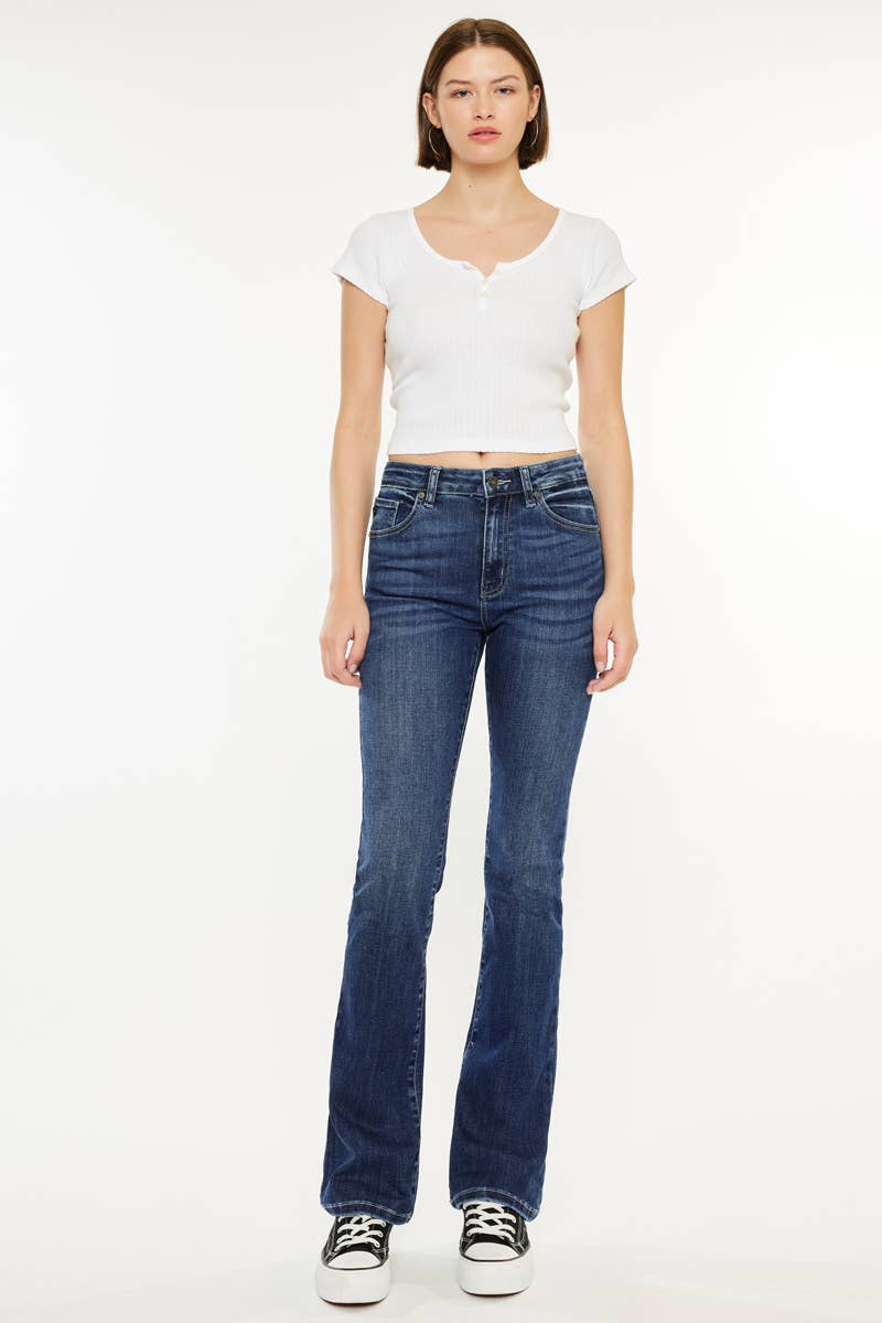OPEN  PACK HIGH RISE SKINNY BOOTCUT JEANS-KC8683M