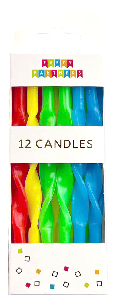 Twisted Rainbow 12 Candle Set