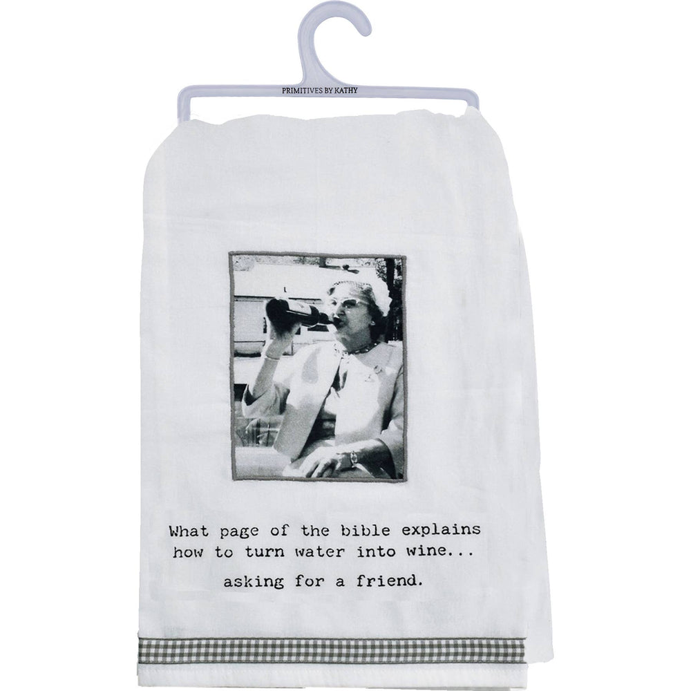 How To Turn Water Into Wine Kitchen Towel