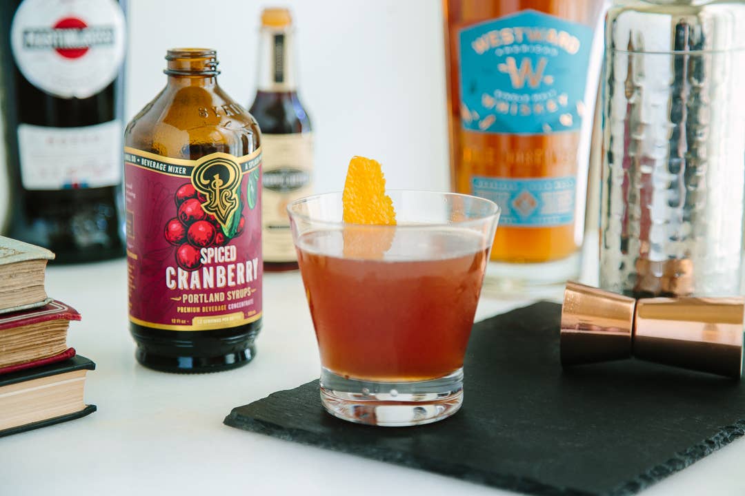 
                  
                    Spiced Cranberry Syrup 12 oz - cocktail / mocktail drink mix
                  
                