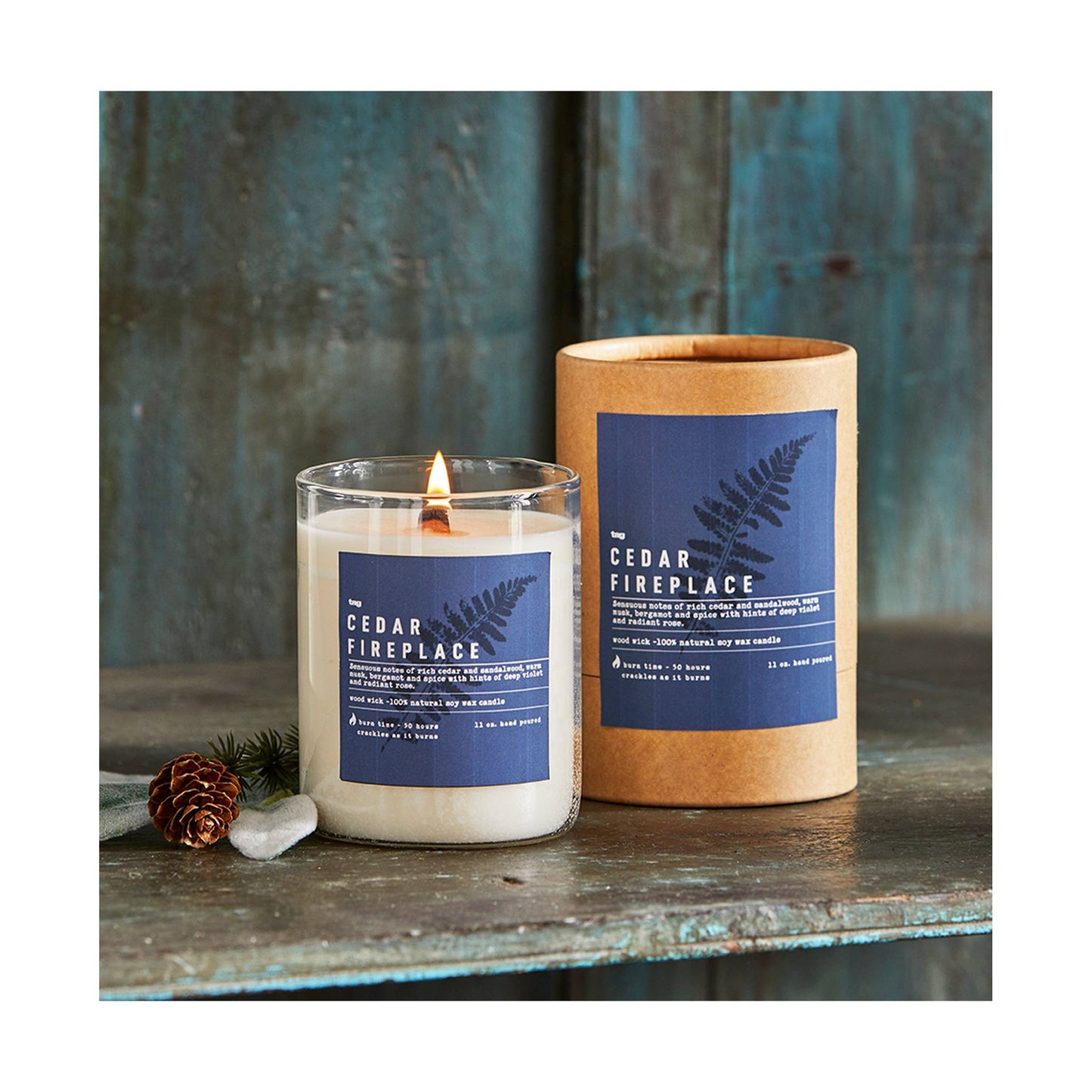 
                  
                    Cedar Fireplace Fragrant Candle - Ivory
                  
                