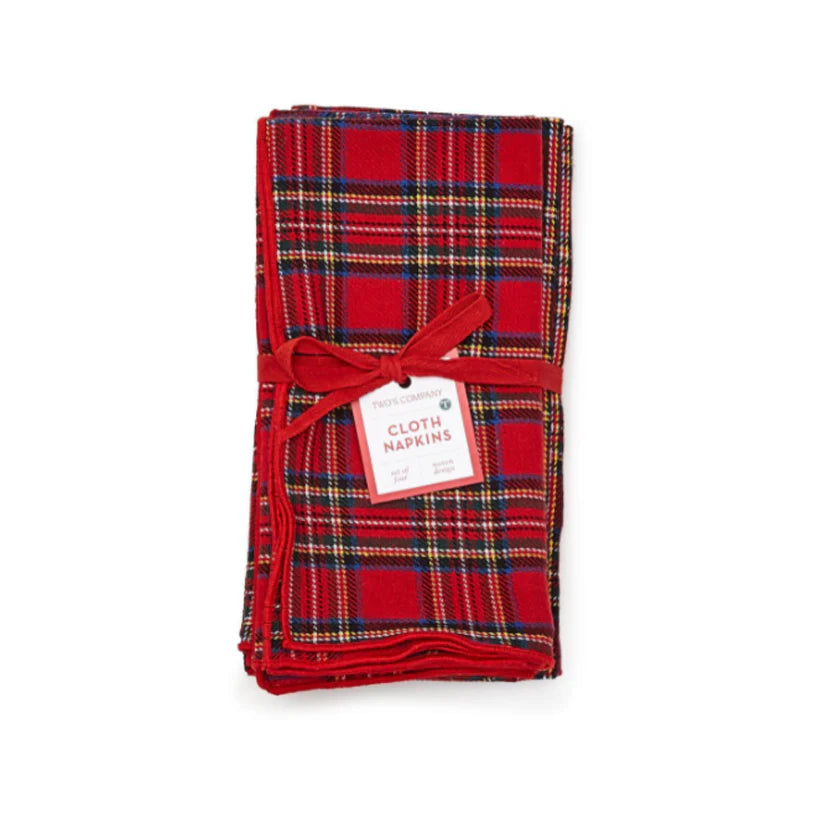 Tartan Plaid Cloth Napkins-Set of 4